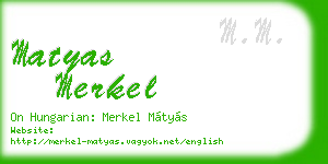 matyas merkel business card